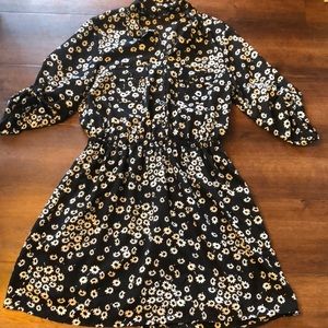 Black and White Floral Dress